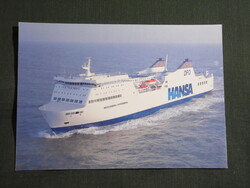 Képeslap,Németország,Rostock,M/S MECKLENBURG-VORPOMMERN hajó látkép,részlet, 1996-