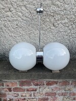 Bauhaus mennyezeti lámpa 2*30cm opál búra - vintage art deco retro design csillár