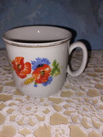 Zsolnay pipacsos porcelán bögre, csésze, pohár