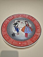 Fajansz magyar néptáncos tányér