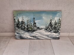 1,-Ft Gyönyörű akár egy Neogrády László jelzett téli festmény