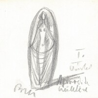 Borsos Miklós - Aphrodite születése 10 x 10 cm ceruza, papír
