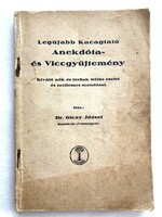 Legújabb Kacagtató Anekdóta- és Viccgyűjtemény. Pápa, 1937 - ritka, rajzos kiadvány