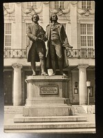 Képeslap - Weimar - Goethe Schiller emlékmű