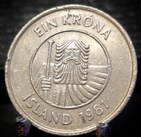 Izland 1 korona, 1981 B03D3