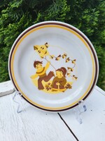 Vintage, retro, NDK Colditz mesejelenetes tányér