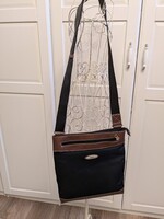 DAKS brit luxusmárkás női válltáska-oldaltáska, nyári táska, fekete-barna-újszerű