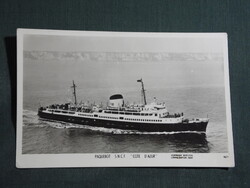 Képeslap,Franciaország,Paquebot S.N.C.F. Ship Cote D'Azur hajó látkép,részlet, 1956-