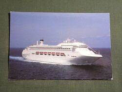 Képeslap,USA,Princess Cruises Óceánjáró hajó látkép,részlet, 1996-