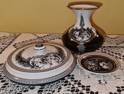 Szász Endre Hollóházi porcelán 3db-os szett