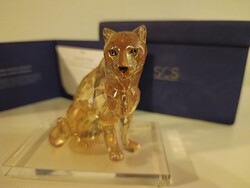 Swarovski kristály szobor SCS Amuri leopárd 2019