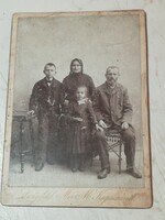Antik kabinetfotó, Langsfeld Mór kaposvár