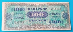 Francia 100 Frank 1944 , USA megszállás