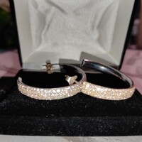 Swarovski köves ezüst fülbevaló eladó, egyedi, ékszerész által készített