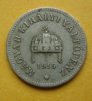 Magyar Királyság 10 fillér 1915 (T3)
