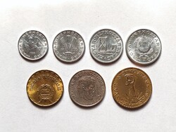 10 - 20 - 50 Fillér + 1 - 2 - 5 - 10 Forint 1988, forgalmi sor.