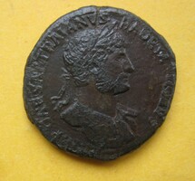 Római Hadrianus Sestertius több alakos hátlap - Ritka! 25 gr/31mm  (S3)