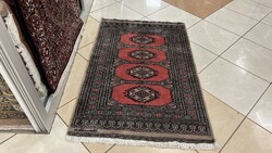 3925 Szignózott Pakisztáni kézi gyapjú perzsa szőnyeg 80X150CM ingyen futár