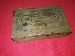 Antik fa KUGLER HENRIK "GERBAUD " Zserbo szelet sütemény díszdoboza 16 x 10 x 5 cm a képek szerint