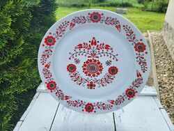 Alföldi porcelán_falitányér_piros