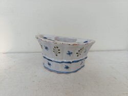 Antique Delft Porcelain Flower Holder, Glazed Faience, 18th Century