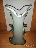Bohémia üveg váza- 34 cm magas