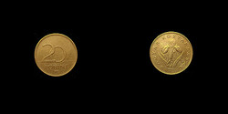 20 FORINT- AZ EREDETI NŐSZIROM KÉPÉVEL - 1993 Először réz húszas!
