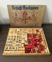 Retro Fenyőfa építőjáték, hiányos