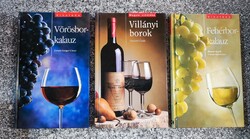 Vinotéka sorozat: Fehérbor-Vörösbor- Villányi borok kalauz.  3 könyv