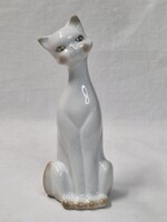 Ritka art deco stílusú porcelán macska figura hibátlan állapotban 13,5 cm magas