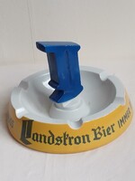 Óriási különleges retro német porcelán hamutartó jelzett 24,5 cm Landskron Bier sör reklám tárgy