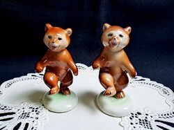 Drasche, Kispest porcelán táncoló maci, medve darabra 9 cm magas