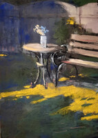 Pósa Ede - Kertben 48 x 34 cm pasztell, papír
