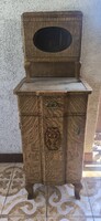 Felépítményes Komodinó éjjeliszekrény smizett, Topolya habos kőris furnér! Art Deco Szecessziós