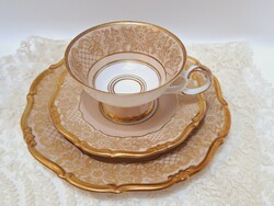 Weimar elegáns részletgazdag dúsan aranyozott kávés szett, reggeliző szett