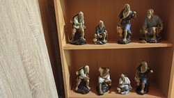 Kínai halász mázas kerámia figura gyűjtemény