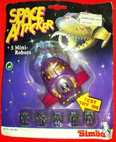 Régi SPACE ATTACKER játék sci-fi űrhajó robotokkal bontatlan SIMBA a képek szerint