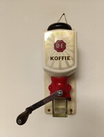 Antik kávédaráló porcelán fali kávé daráló konyhai eszköz Douwe Egberts márka reklám 115 1153