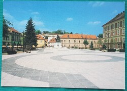 Eger Dobó István tér, postatiszta képeslap, 1986