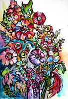 Florals -   watercolor painting - Virágok -  akvarell festmény