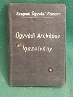 Régi ügyvéd igazolvány