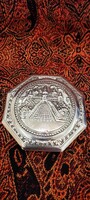 Antique silver powder box from Cambodia from 1930 - with flawless mirror