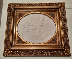 Antique ornate blondel frame with oval insert (3.)