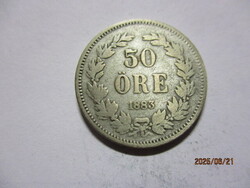 Svédország,  1883 ezüst 50 Őre képek szerint RRR