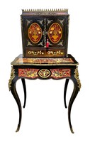 Beautiful Antique Boulle Style Vanity and Jewelry Cabinet B223