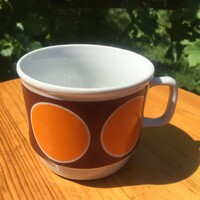Régi, retró Zsolnay porcelán kakaós bögre, pohár