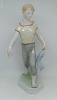 Zsolnay porcelán halas fiú"RITKA"!