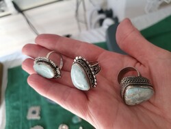 Larimár/ delfinkő drágaköves ezüst gyűrű