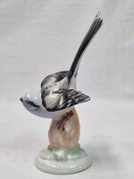 Régi Aquincumi porcelán madár gyönyörű ritkább festéssel hibátlan állapotban 14,5 cm. magas