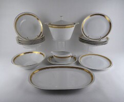 1T259 Aranyozott Alföldi porcelán étkészlet 6 személyes